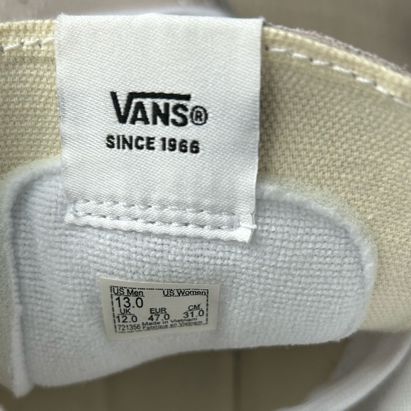 Vans Beige Hi-top Shoes Sz 13 Men’s - Picture 7 of 14